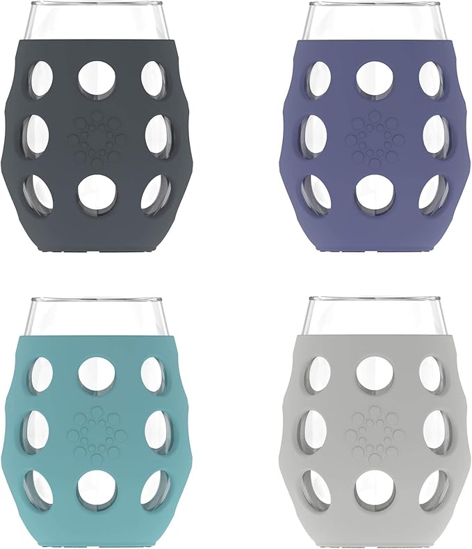 Wine Glass with Protective Silicone Sleeve
