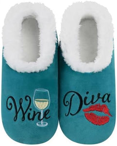 Wine Diva Ladies Slippers