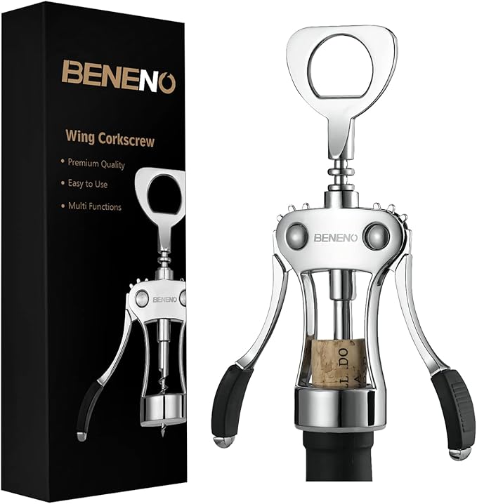 Wine Opener, Zinc Alloy Premium Wing Corkscrew