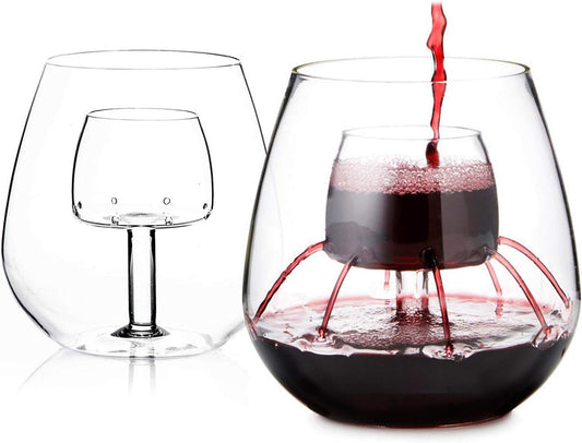 Stemless Aerating Wine Glasses (Set of 2)