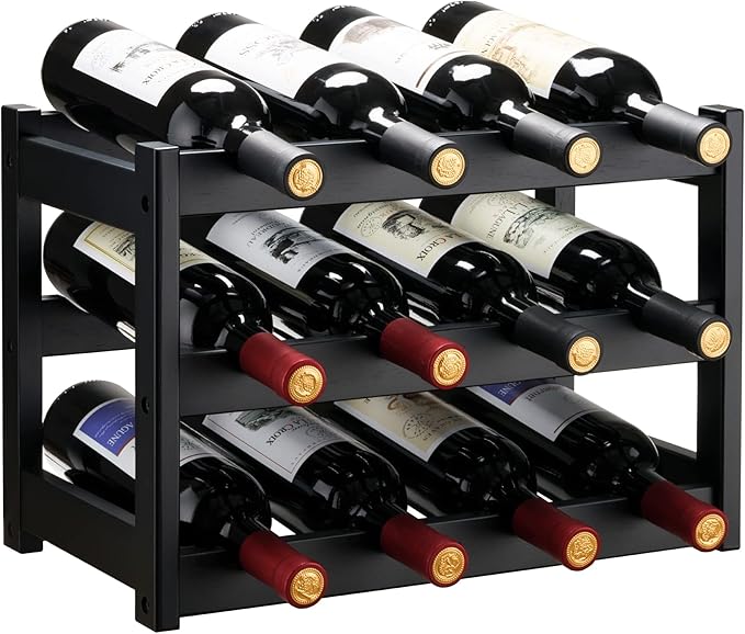 Bamboo 12 Bottle Wine Rack