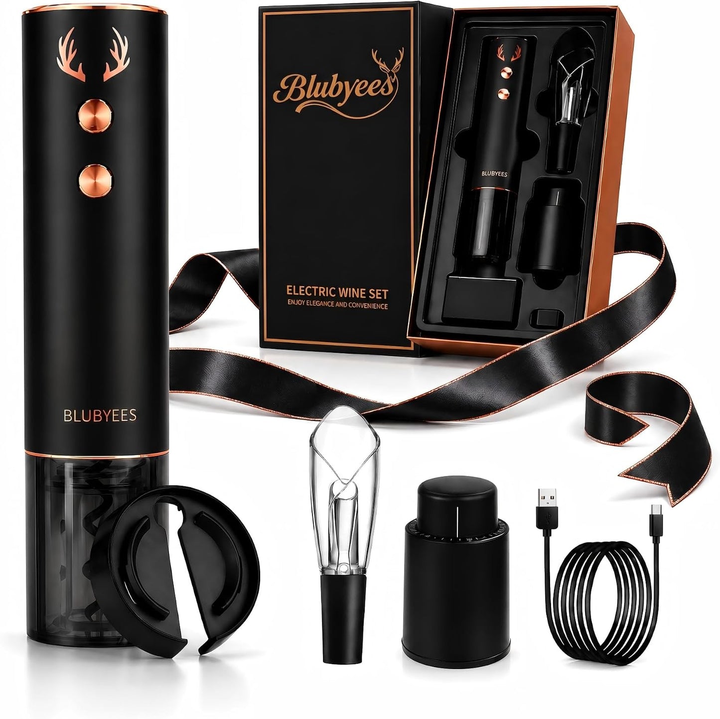 4-in-1 Electric Wine Opener Set