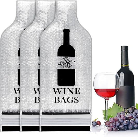 3 Set Reusable Wine Bottle Travel Protector Bags