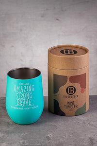 Insulated Wine Tumbler Cup with Lid