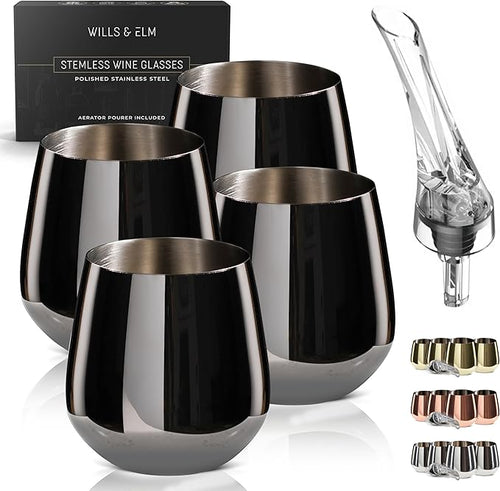 Black Wine Glasses