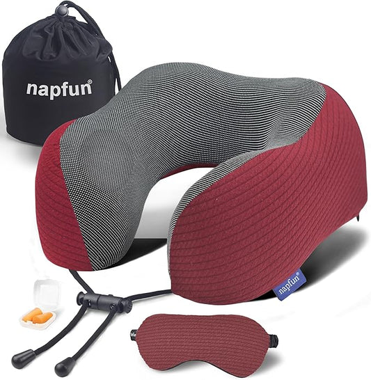 Travel Neck Pillow- Red Wine