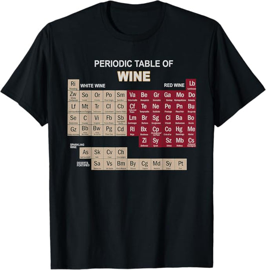 Periodic Wine Table Of Elements Tee