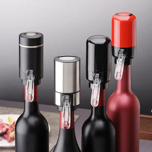 Automatic Wine Decanter Aerator Pourer Quick Sobering Auto Wine Decanter Dispenser with Base for Bar Party Kitchen Bar Tools